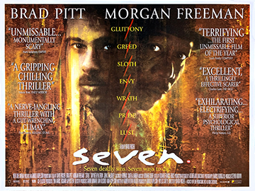 Se7en - original movie quad poster