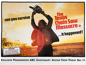 The Texas Chainsaw Massacre - original 1998 re-release movie quad poster