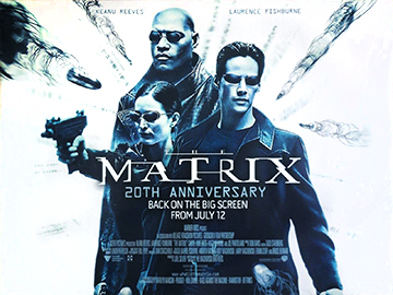 The Matrix - original 20th anniversary movie quad poster