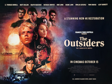 The Outsiders - original 4k re-release movie quad poster