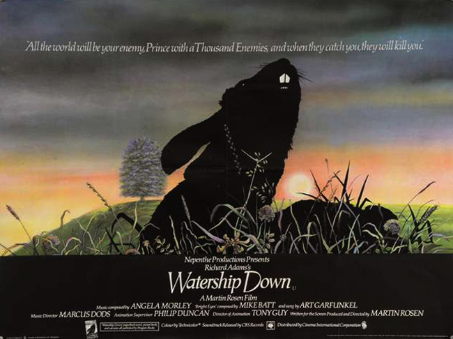 Watership Down - original movie quad poster