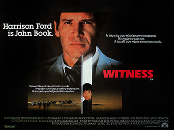 Witness - original movie quad poster