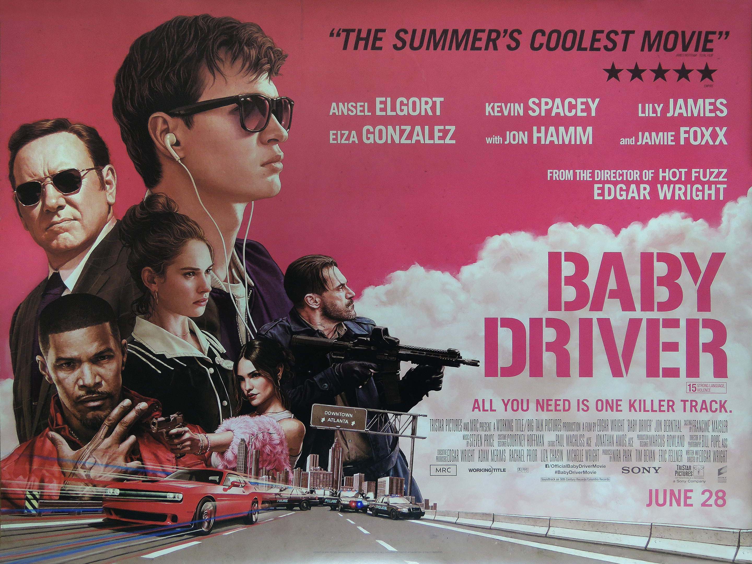 Baby Driver movie quad poster