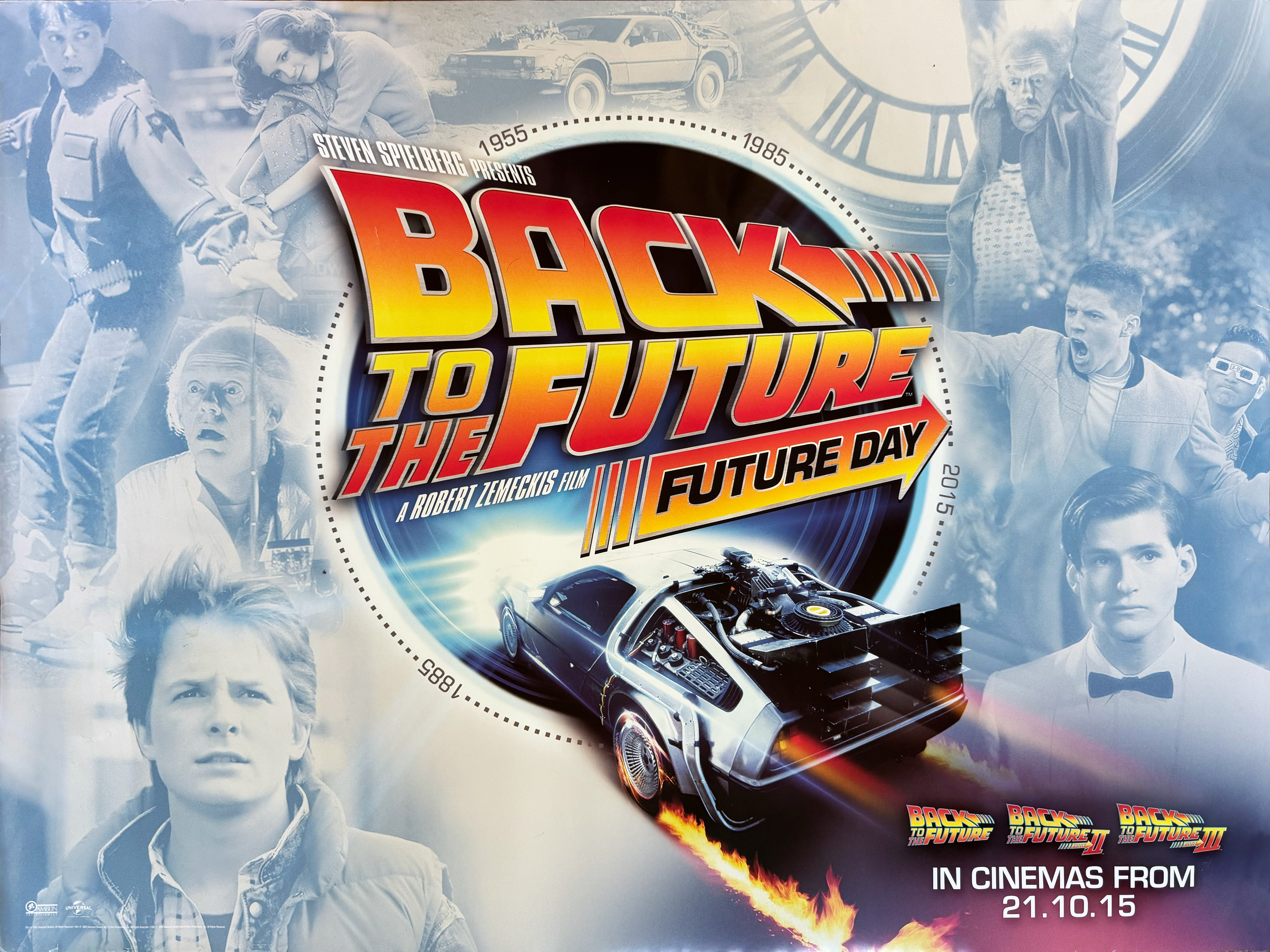 Back to The Future - original 30th anniversary movie quad poster