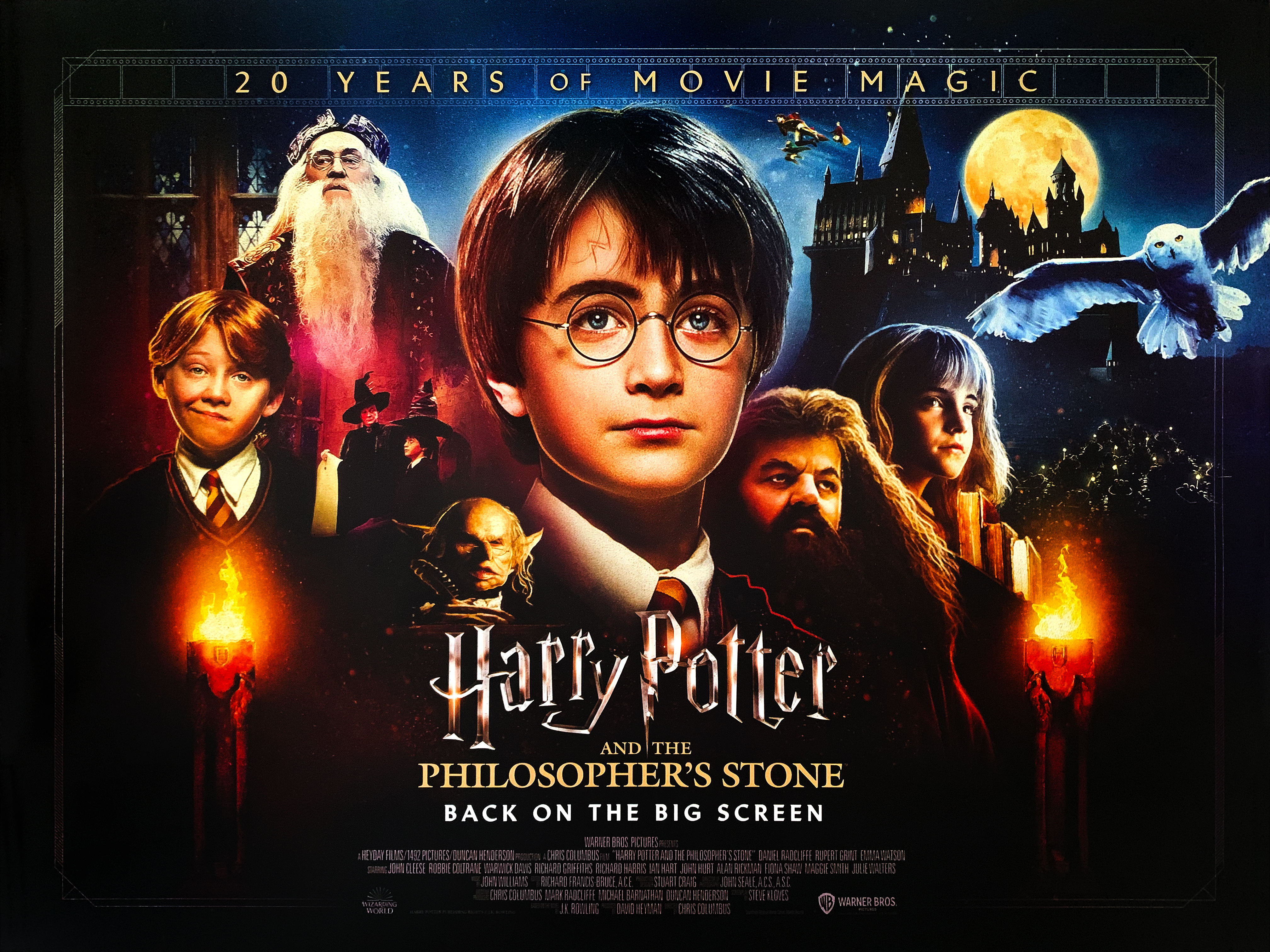 Harry Potter and the Philosophers Stone 20th anniversary rerelease movie quad poster