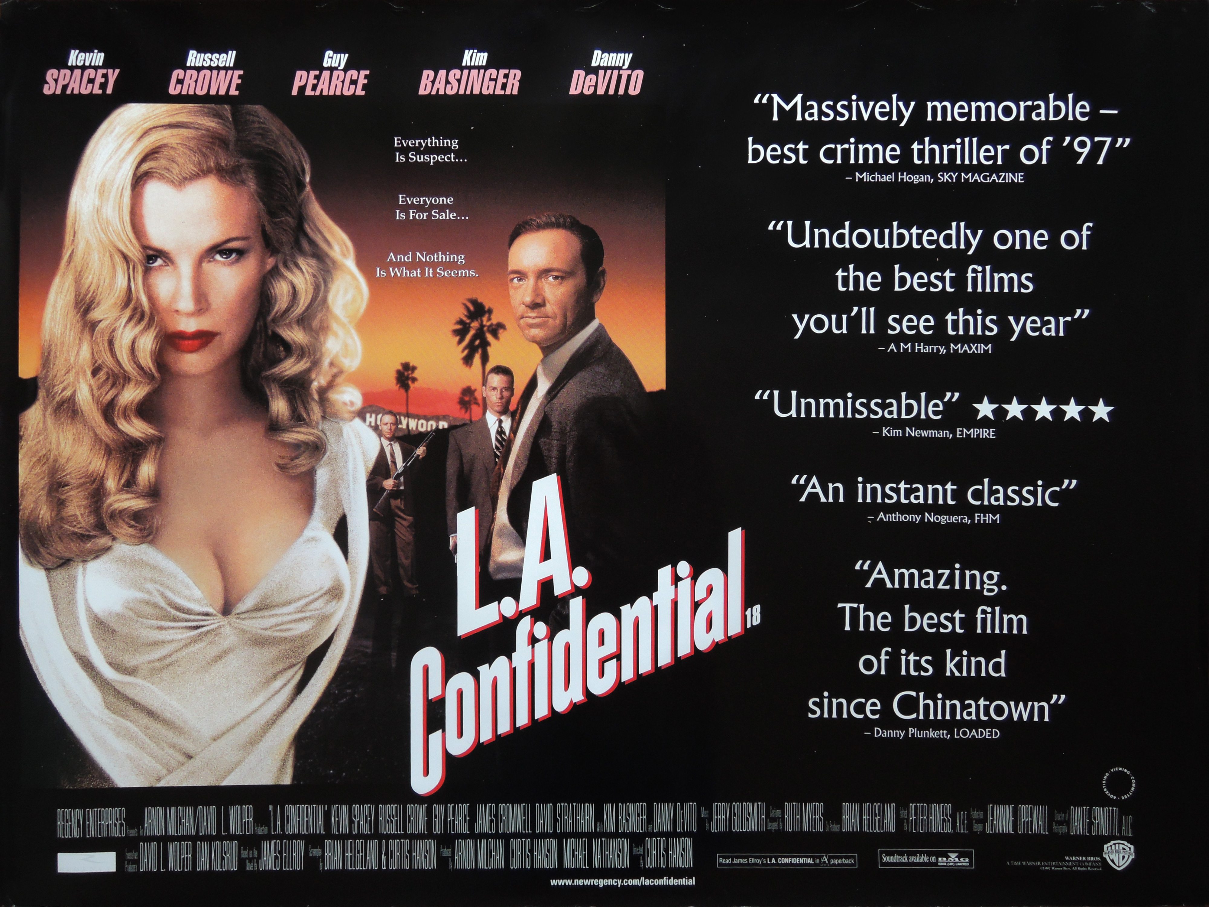 L.A. Confidential movie quad poster