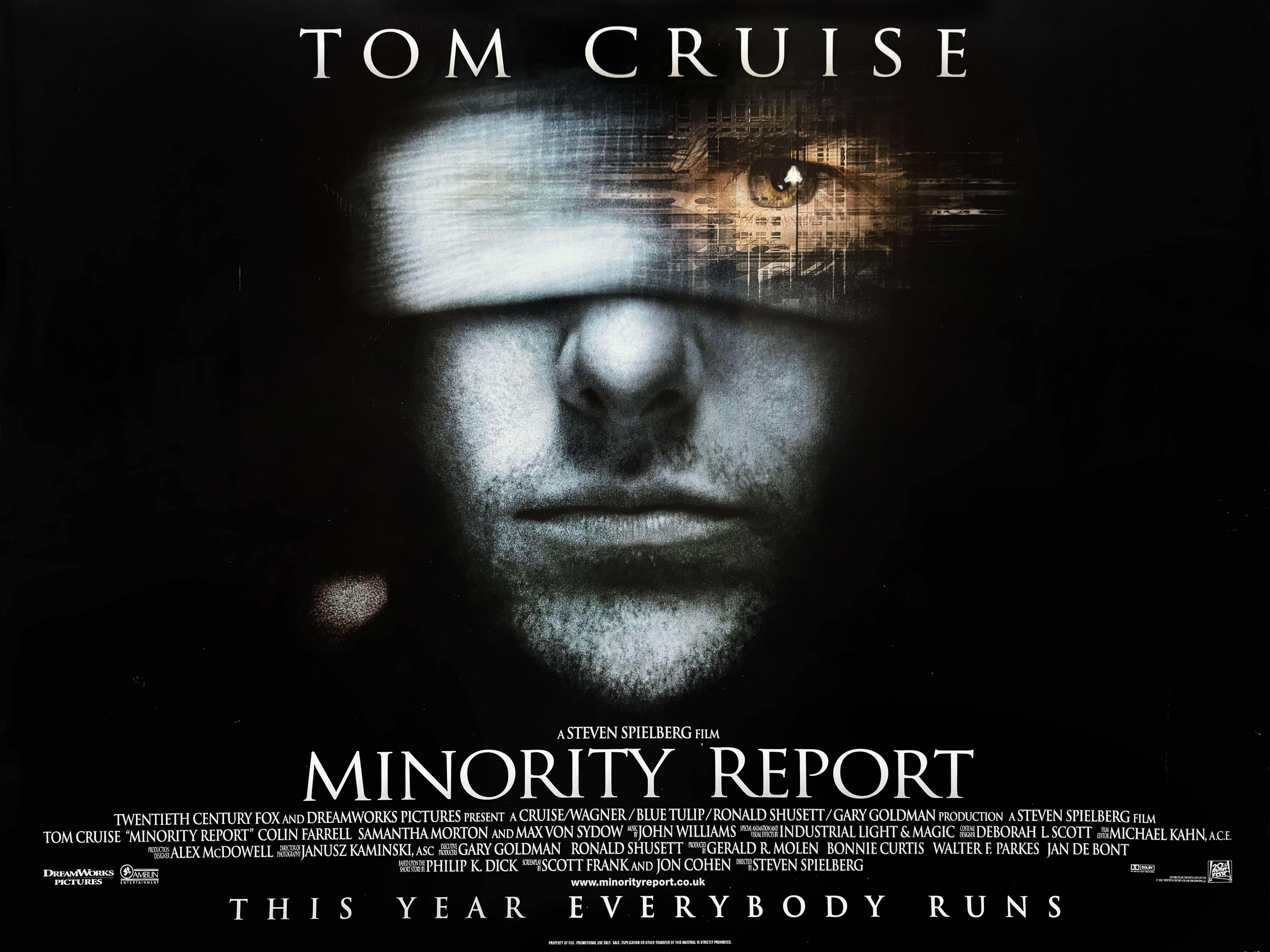 Minority Report movie quad poster