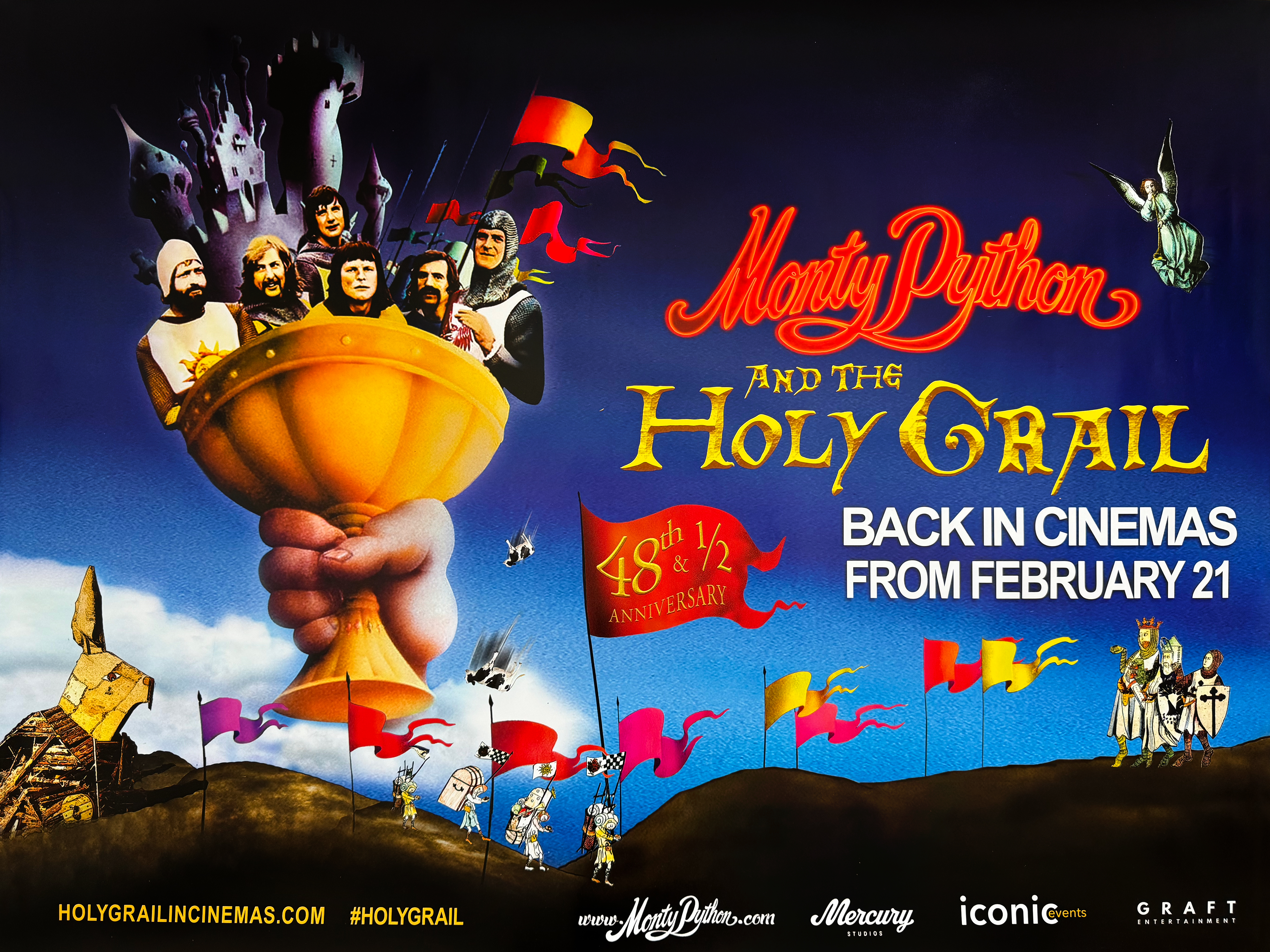MONTY PYTHON'S THE HOLY GRAIL - original movie quad poster