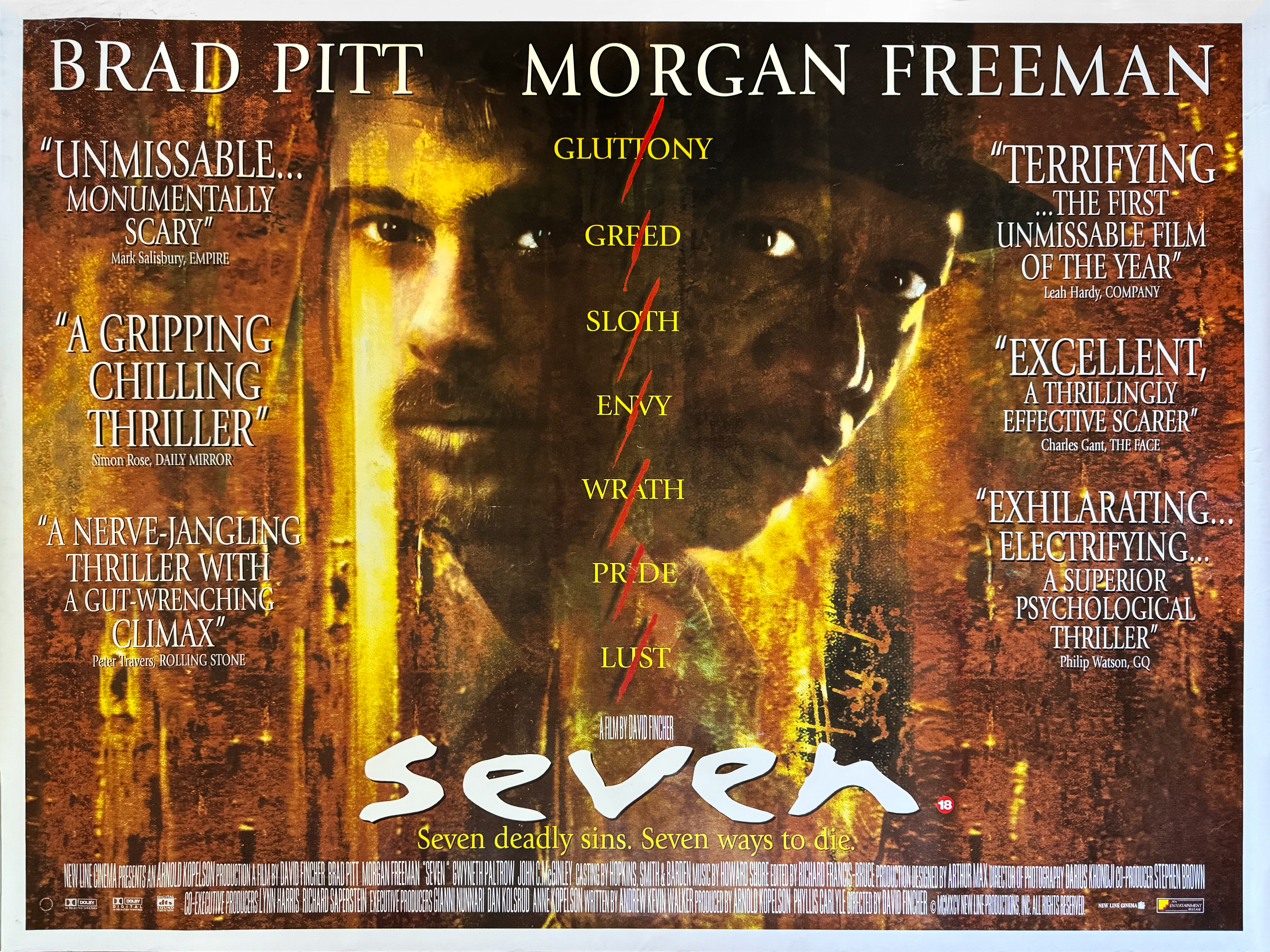 Se7en - original movie quad poster