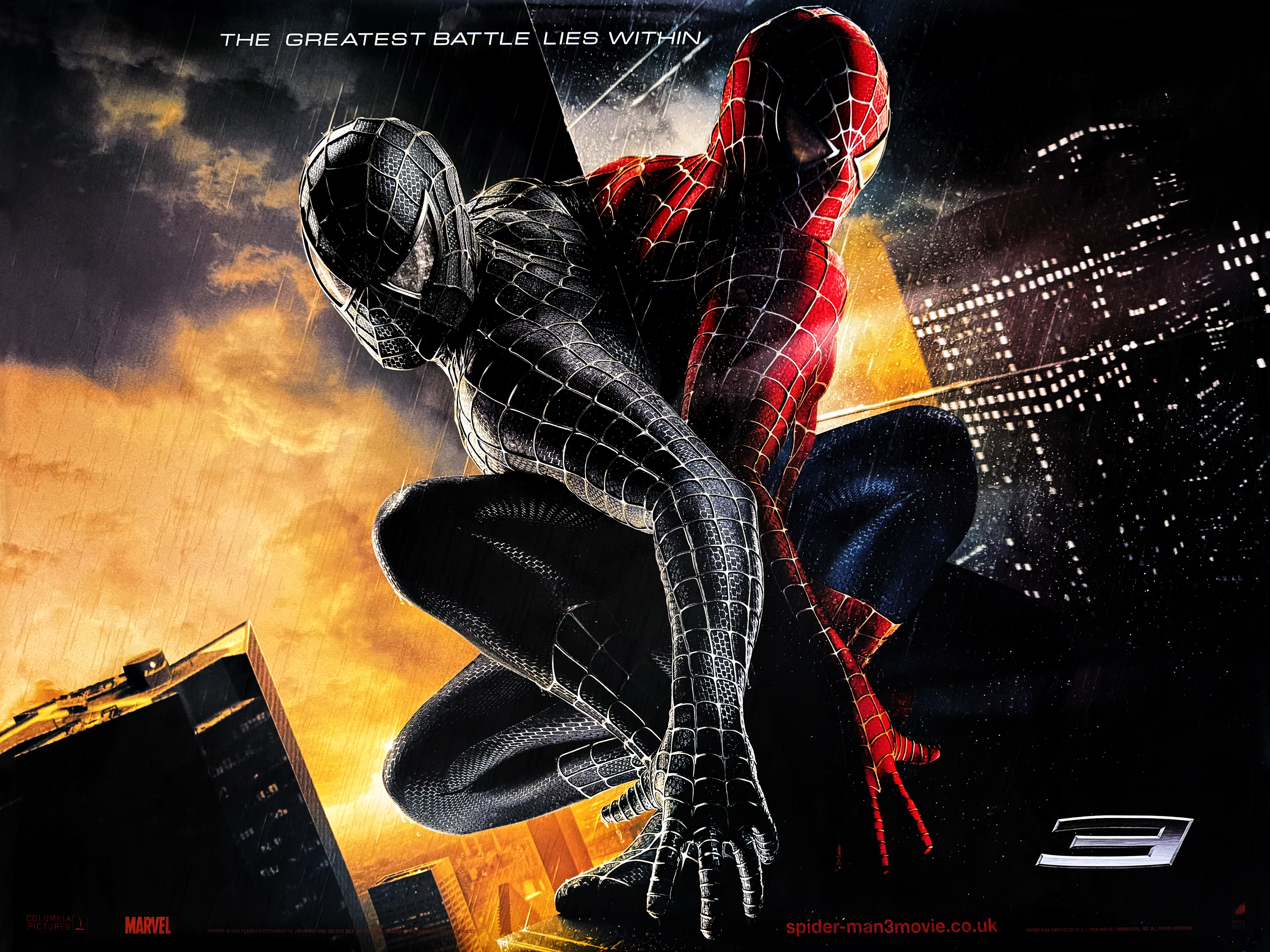 Spiderman 3 advance style B movie quad poster
