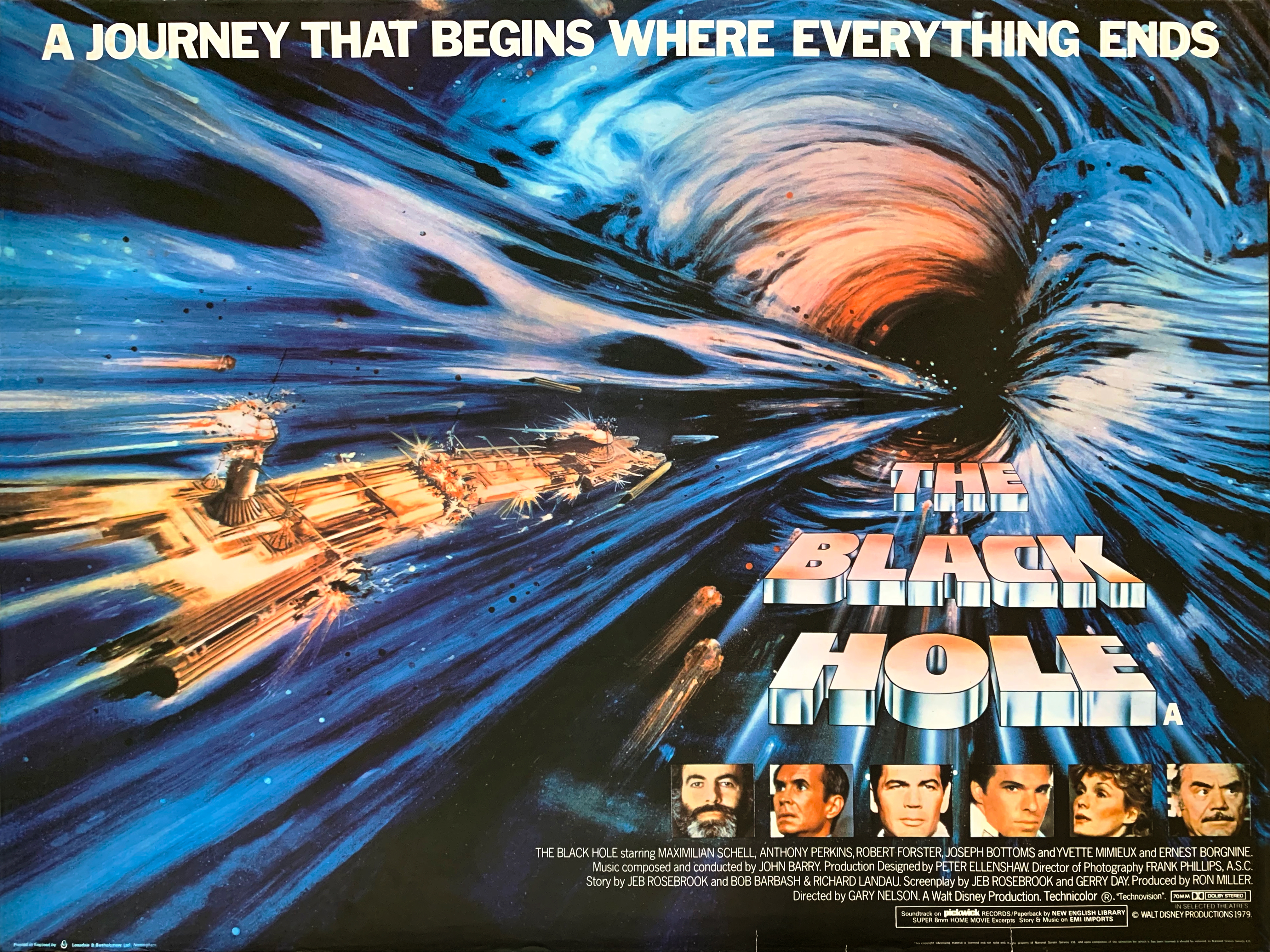 The Black Hole movie quad poster