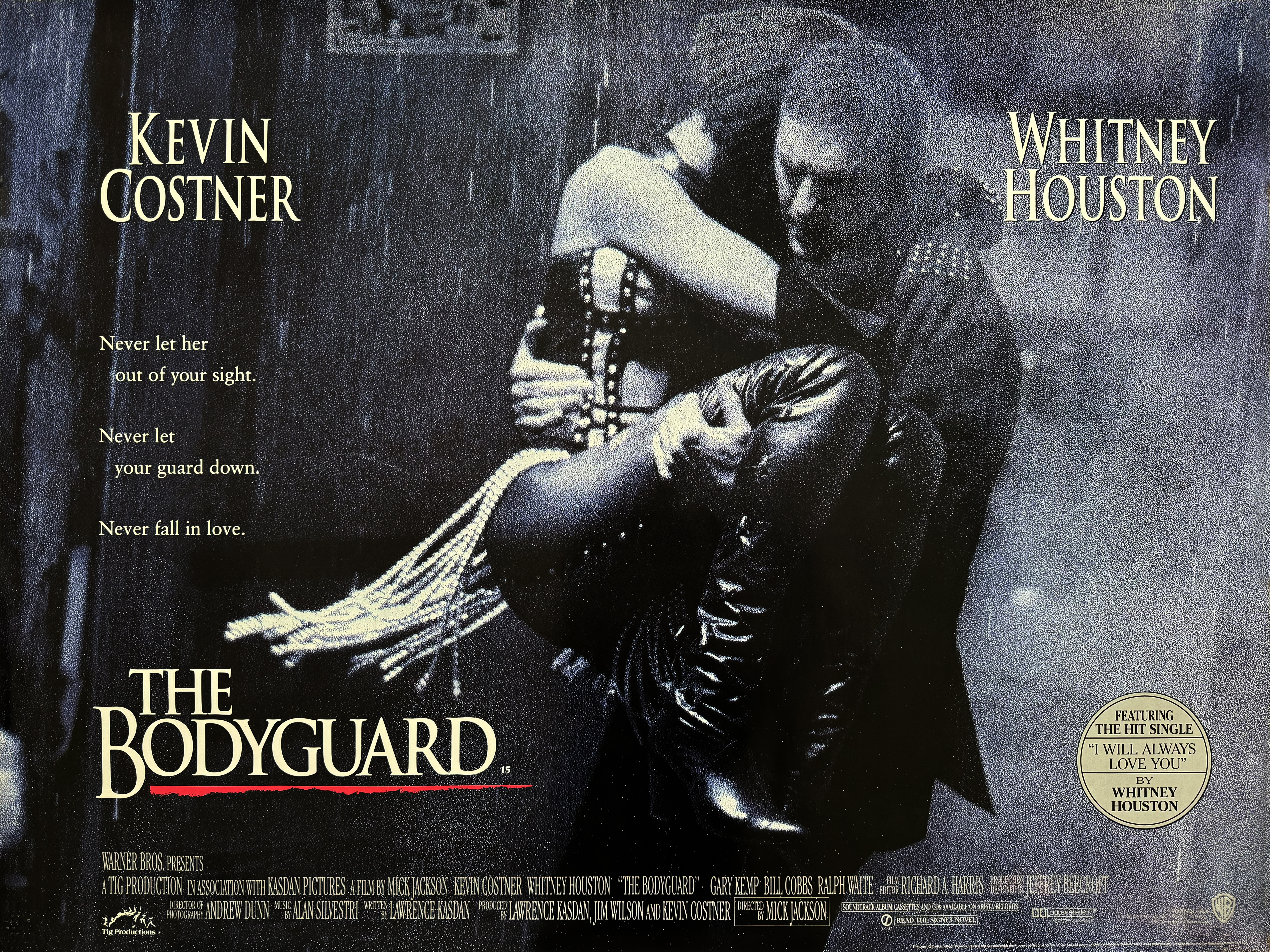 THE BODYGUARD quad poster