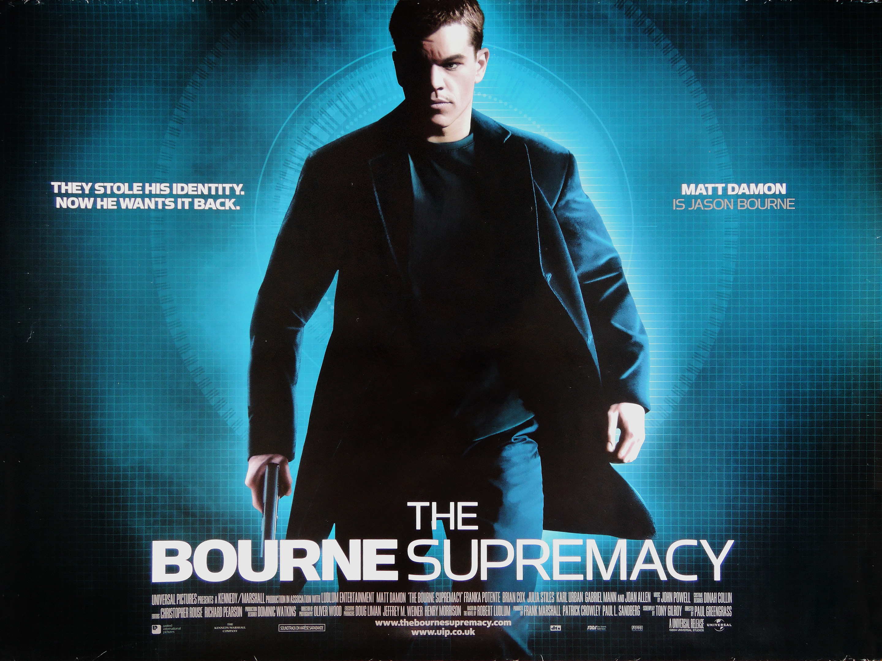 THE BOURNE SUPREMACY quad poster