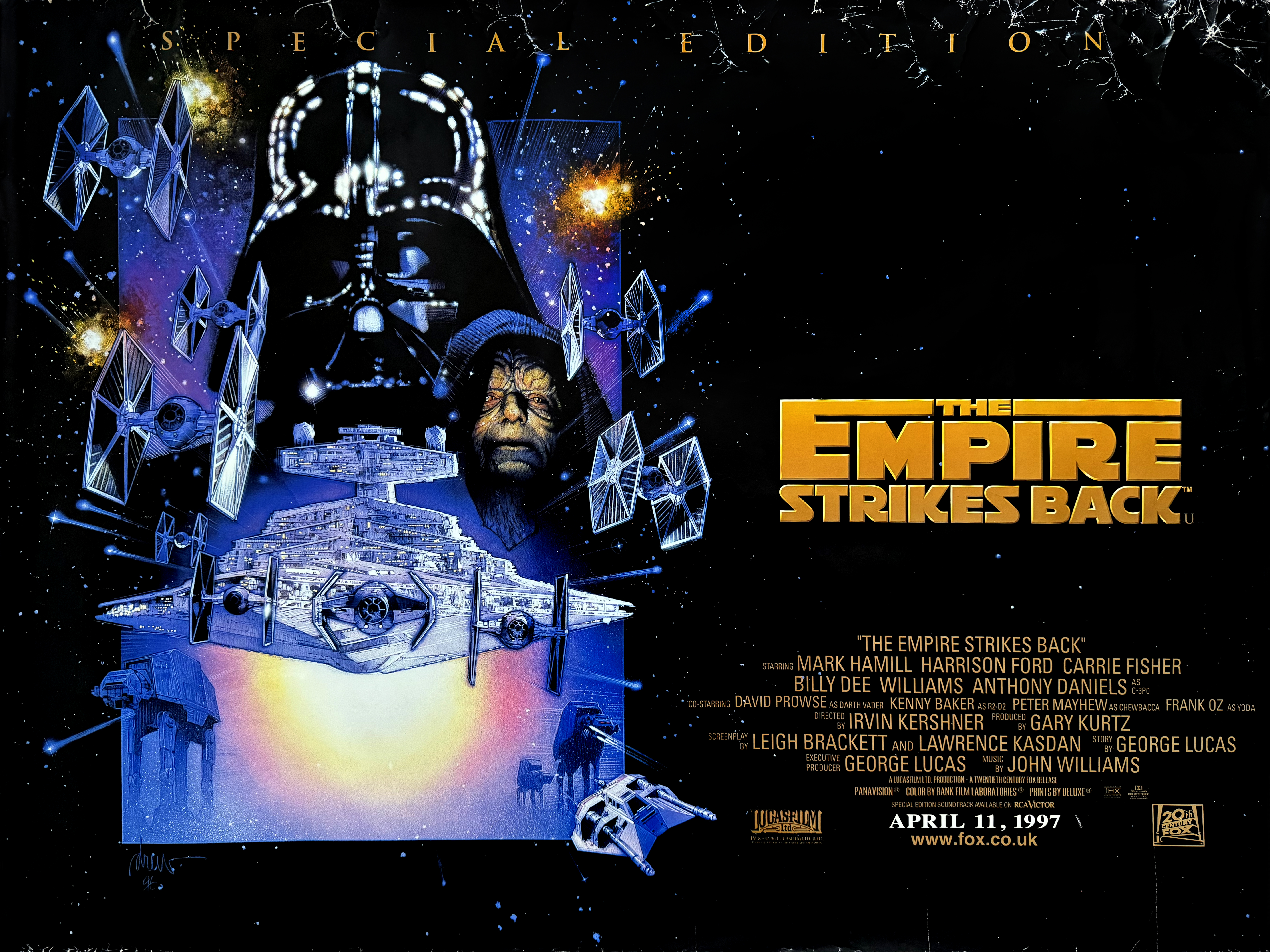  THE EMPIRE STRIKES BACK special edition movie quad poster