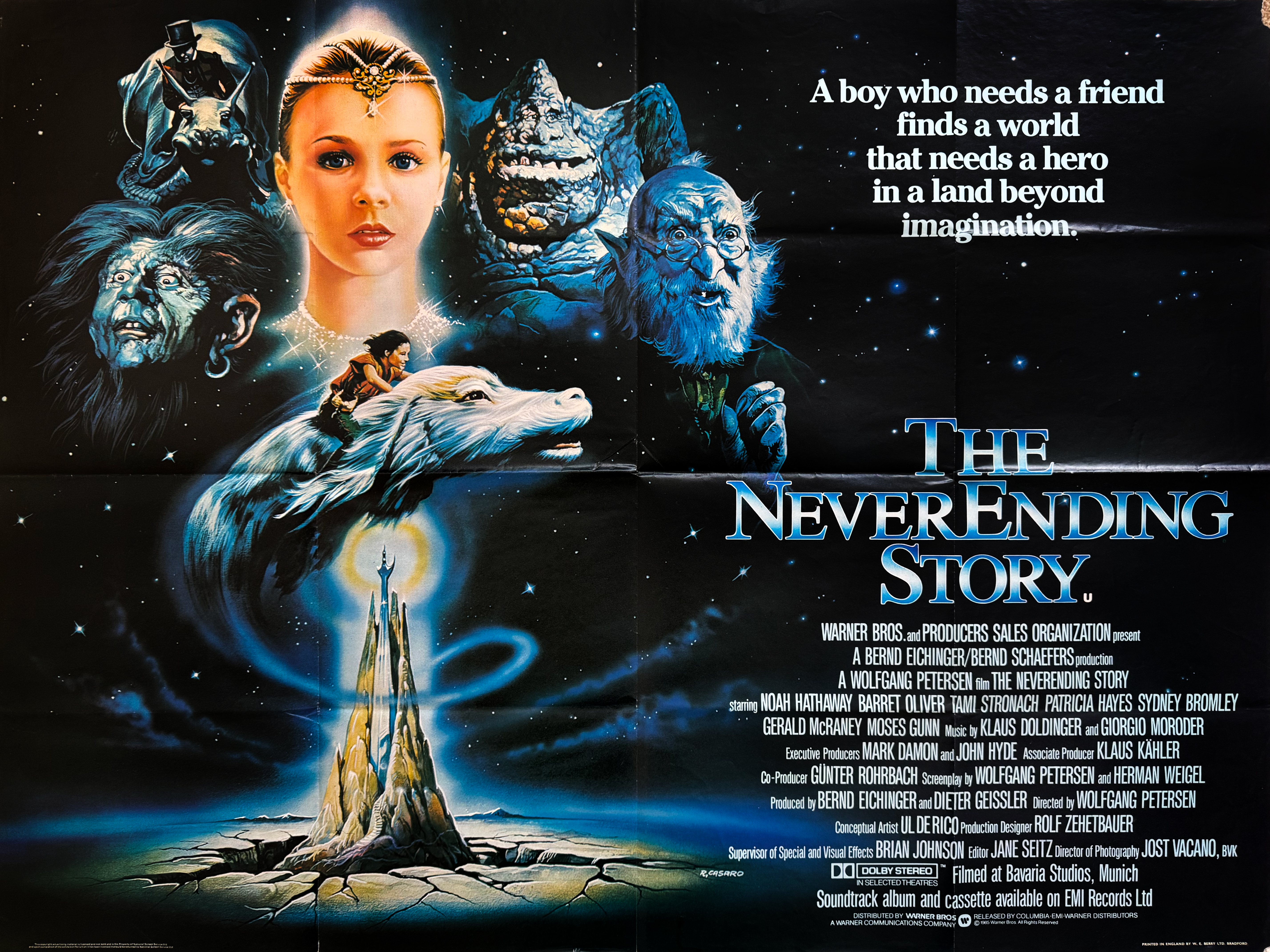 The Neverending Story - original movie quad poster