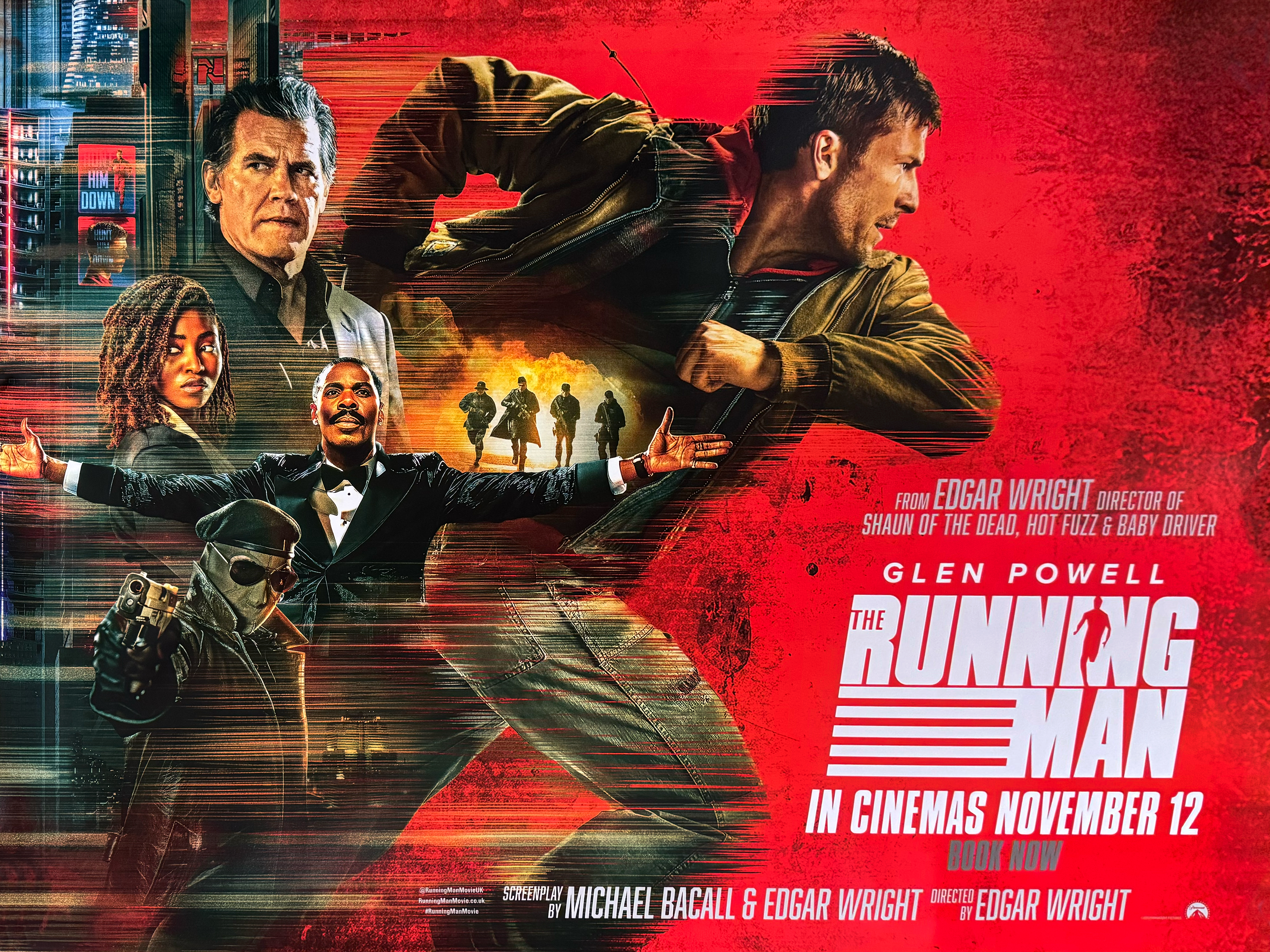 The Running Man - original 2025 movie quad poster